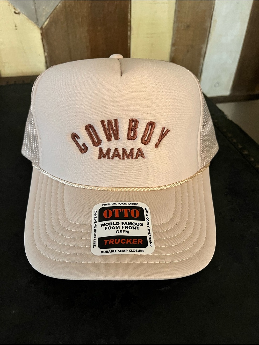 New Cowboy Mama embroidered Otto foam trucker hat